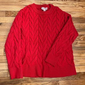 Philosophy red cable knit sweaters size medium